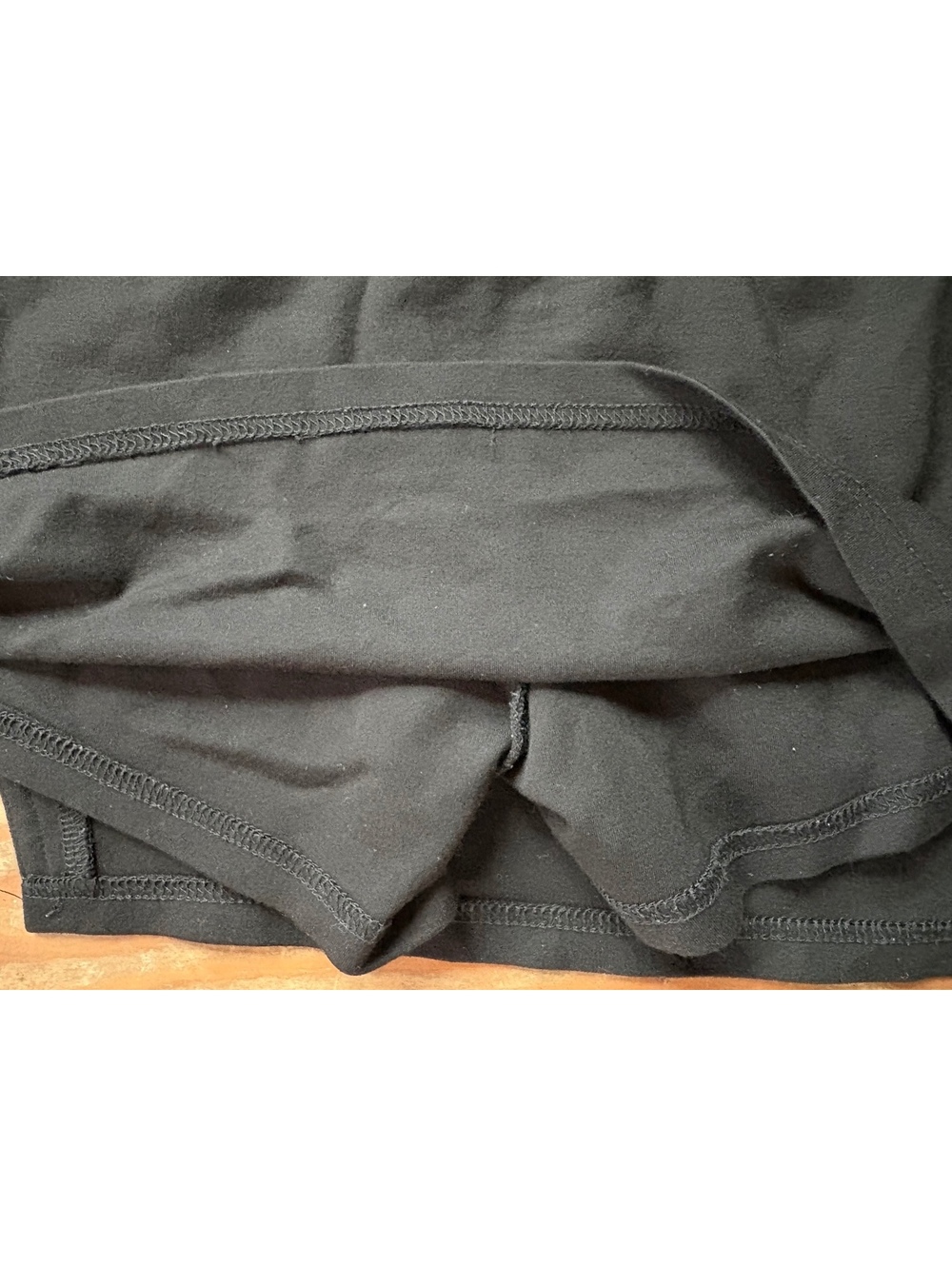 Princess Polly Black Mini Skort Side Slit Stretch Size 2 - Picture 7 of 9